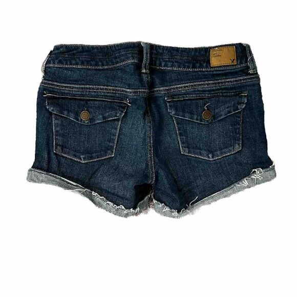 American Eagle Outfitters Dark Blue Jean Shorts - Picture 2 of 4